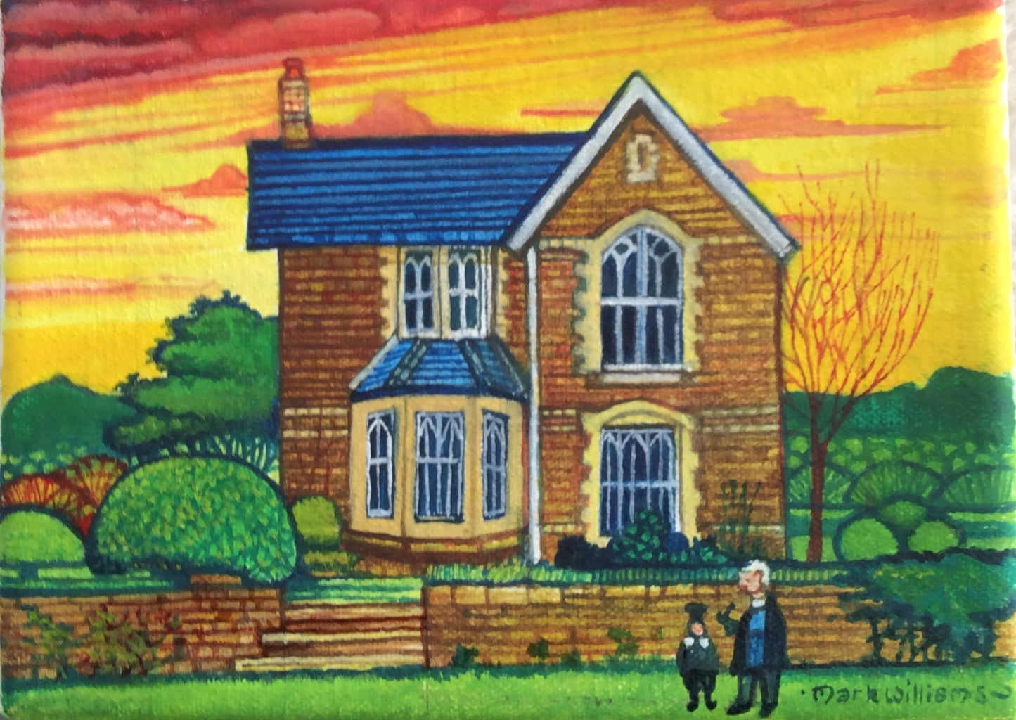 “The Reverend John Jones Machen and his son Arthur Llywellyn Jones Machen at the Rectory - Llanddewi Fach” - Arthur Machen was an only child - I’ve imagined him here as a young boy with his father.
