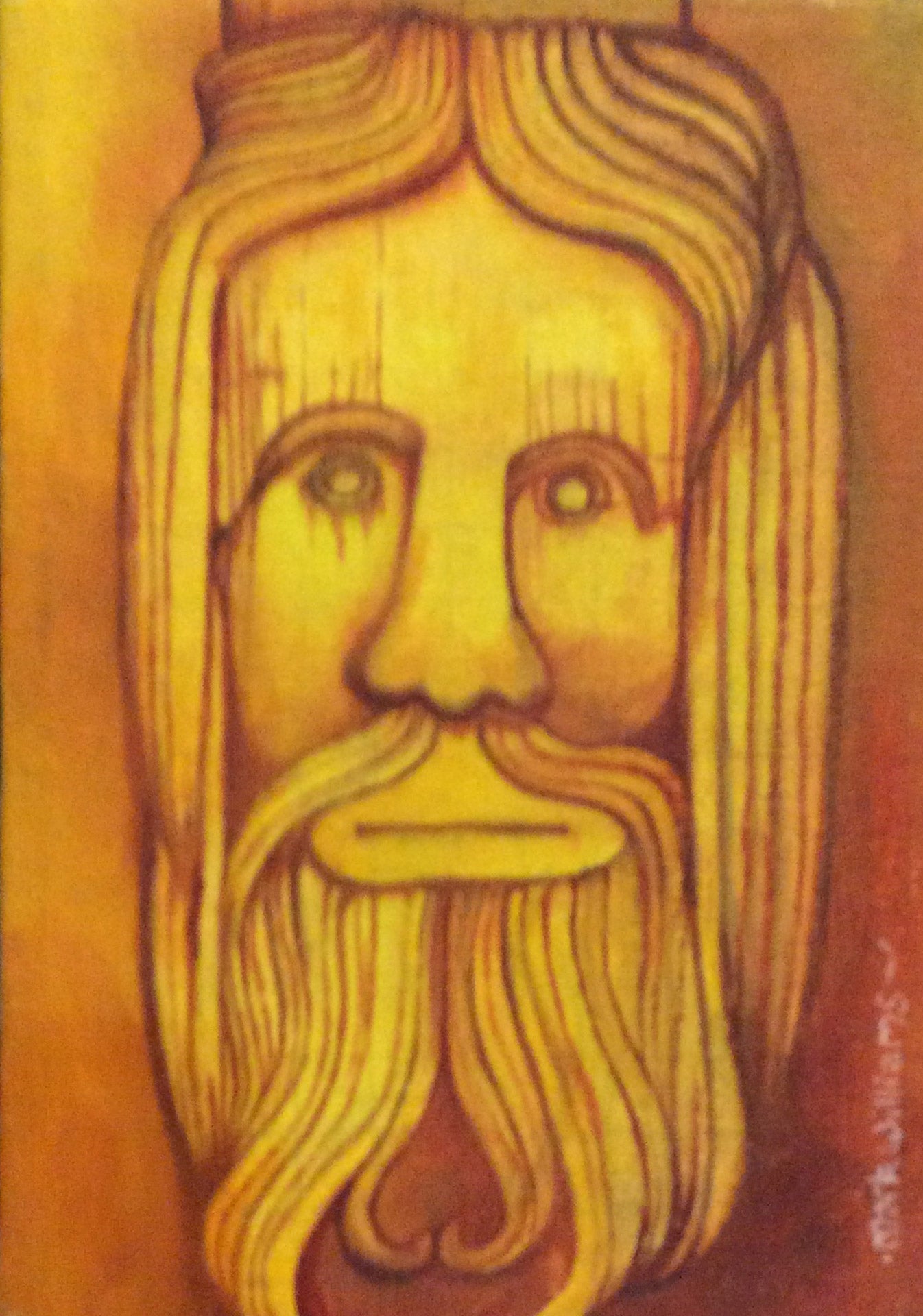 “The Yellow Christ” - I based this image on an old Welsh medieval wooden carving.