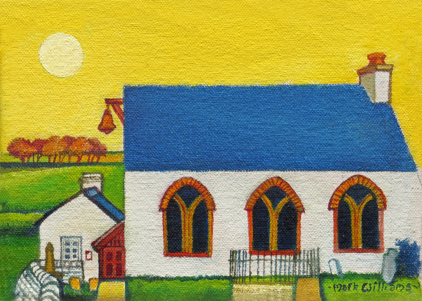 “Bethesda'r Fro” - Arthur Machen hated Non Conformist Chapel Religion - So I painted this picture and included it in this body of work just to spite him ! Ho ! Ho !