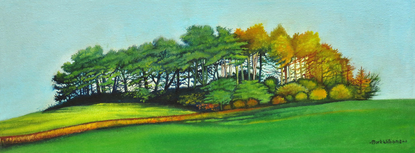 “The Tumulus” - Arthur Machen had an interest in ancient sites and burial mounds which hold folkloric memories from primordial times: This is another composite image but primarily based on a feature in the landscape between Bassaleg and St Mellons.
