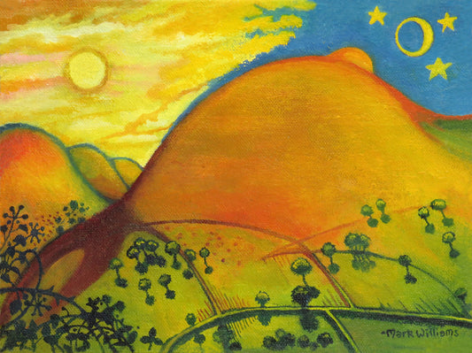 “That Mystic Tumulus” - “Twmbarllwm- that mystic tumulus, a memorial to peoples that dwelt in that region before ever tye Celts left the land of summer”: I had thought to call this “ big fat tittie Twmbarllwm painting”but don’t tell anybody !