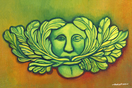 “The Llangwm Green Man” - One of a pair of “Green Men” carvings - a pagan fertility symbol - that can be seen in St Jerome’s Church at Llangwm Uchaf.
