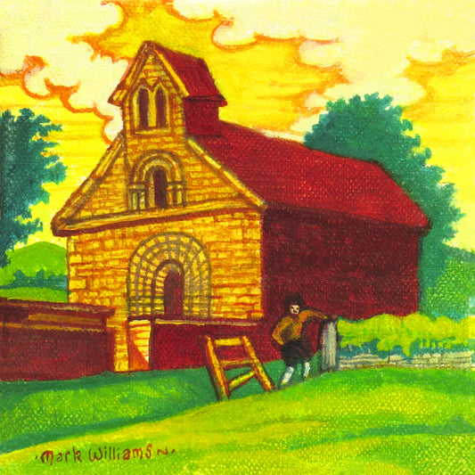 “The Old Malpas Church” - Malpas Church before it was “modernised” in Victorian times.: