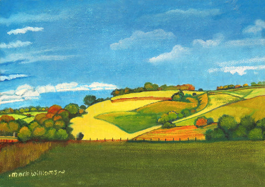 “Llandegfedd” - A view towards Llandegfedd from Llanddewi Fach - Arthur Machen’s Father was the Vicar of both Parishes - places of my ancestral roots.