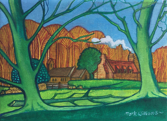 “Mounton” - Mounton is a village hidden away in a gorge near Chepstow: I actually based this image on a Fred’ Hando pen and ink drawing.