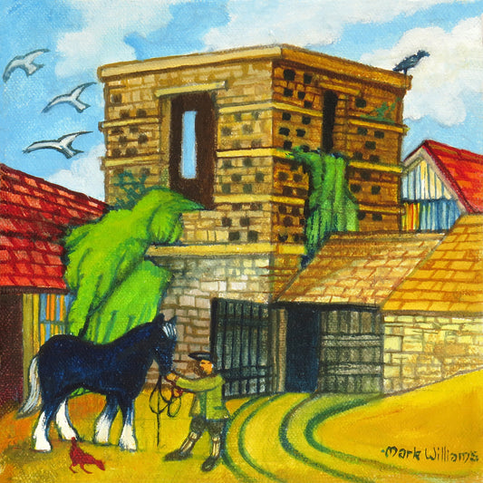 “Dovecote Barn, Llanvair Discoed” - This ancient Dovecote is now part of a Farmyard: Doves were kept in order to supply meat- eggs and manure as fertiliser.