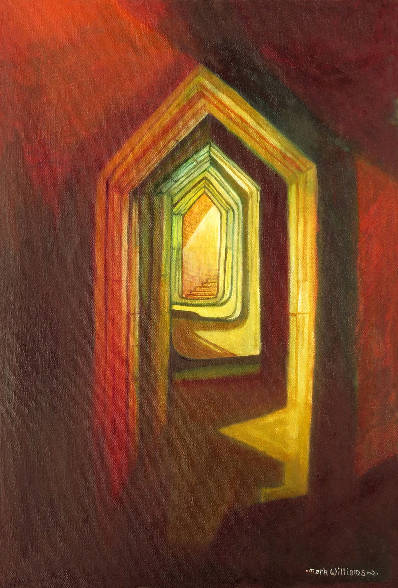 “The Passage” - Subterranean passages feature a lot in Arthur Machen’s fiction - I based this image on the passageway/cave that runs under Carreg Cennen Castle.