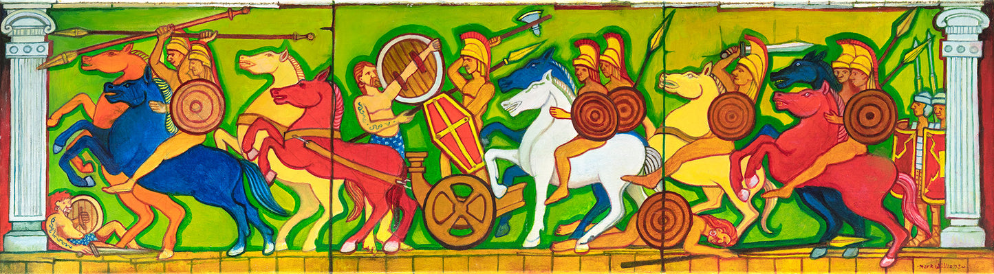 “The Romans in Wales” - Arthur Machen was born in Caerleon - a place Roman foundation: It seemed appropriate to include pictures of a Roman theme in this project: The title of this piece is a nod to the controversial play called “The Romans in Britain.”