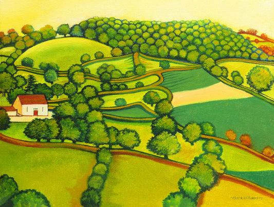 “Utter Gwent” - Monmouthshire was once divided between “Gwent Uchaf” and “Gwent Isaf” - Upper & Lower Gwent - above and below Wentwood Forest: Arthur Machen once used the term “Utter Gwent” I thought it an appropriate title for one of my Gwent landscapes.
