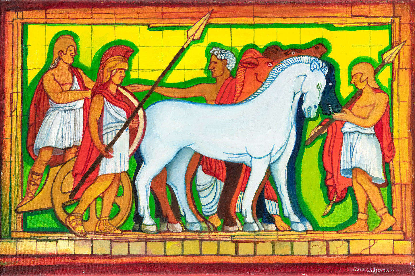 “The Charioteers” - Another Roman related painting inspired by Classical Relief Sculpture.