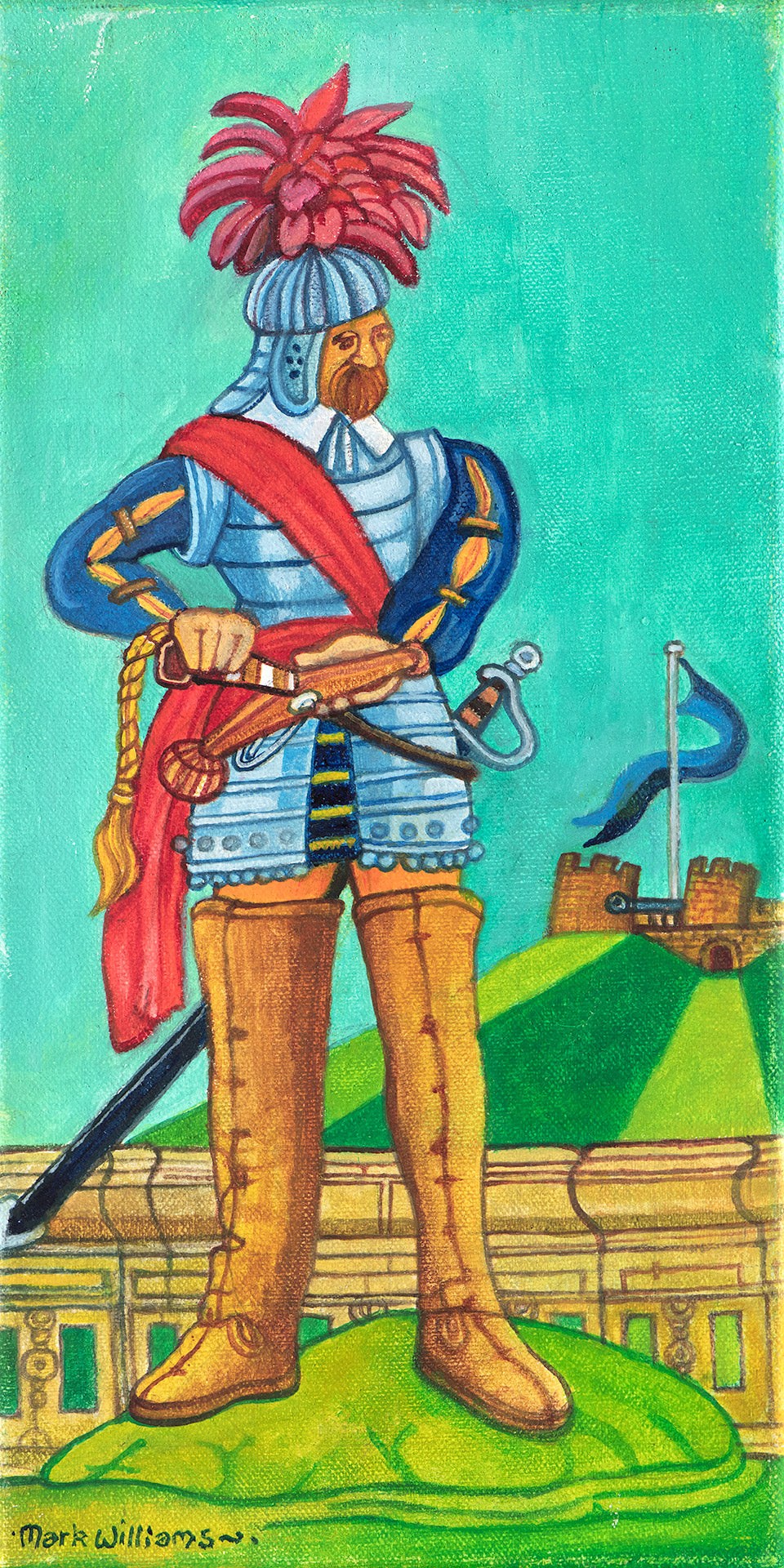 “Sir Roger Williams” - Sir Roger Williams of Penrhos “in his grete purple plume”: Sir Roger (1539-1595) was a Welsh knight said to have been the inspiration for Shakespeare’s “Fluellen” character in his play “Henry V”.
