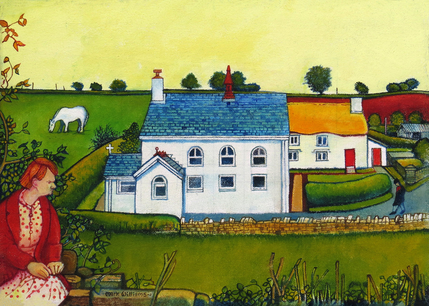 “The White Horse”- A painting replete with personal references - Any curious party may enquire of me individually.