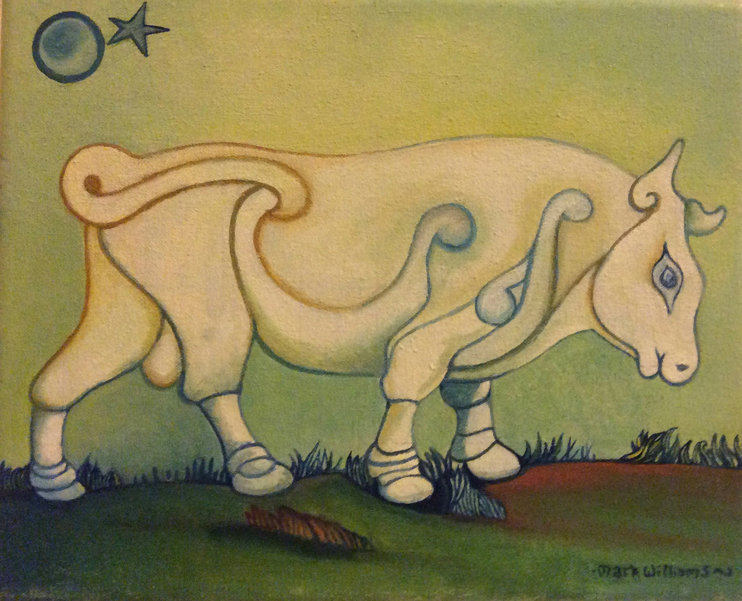 “The White Ox” - According to legend - St Gwynllyw saw a white ox in a dream with a bell on it’s back and was told that where the bell rang - this was where he should build his church: It tolled on top of Stow Hill where St Woolos Cathedral stands today.