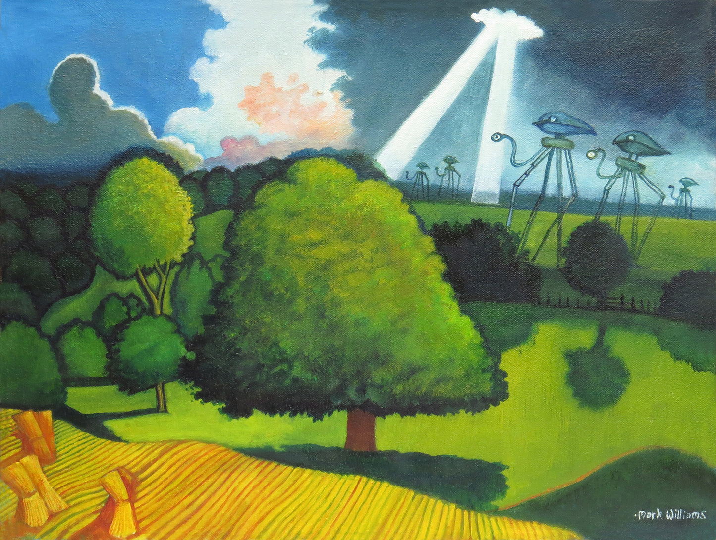 “War of the Worlds”: My taken on a painting by John Nash: I added Martian Fighting Machines as a reference to “War of the Worlds” by H.G Wells: He once borrowed a book by Machen - concluding he was a “genius” adding “I wouldn’t want to read him again !”
