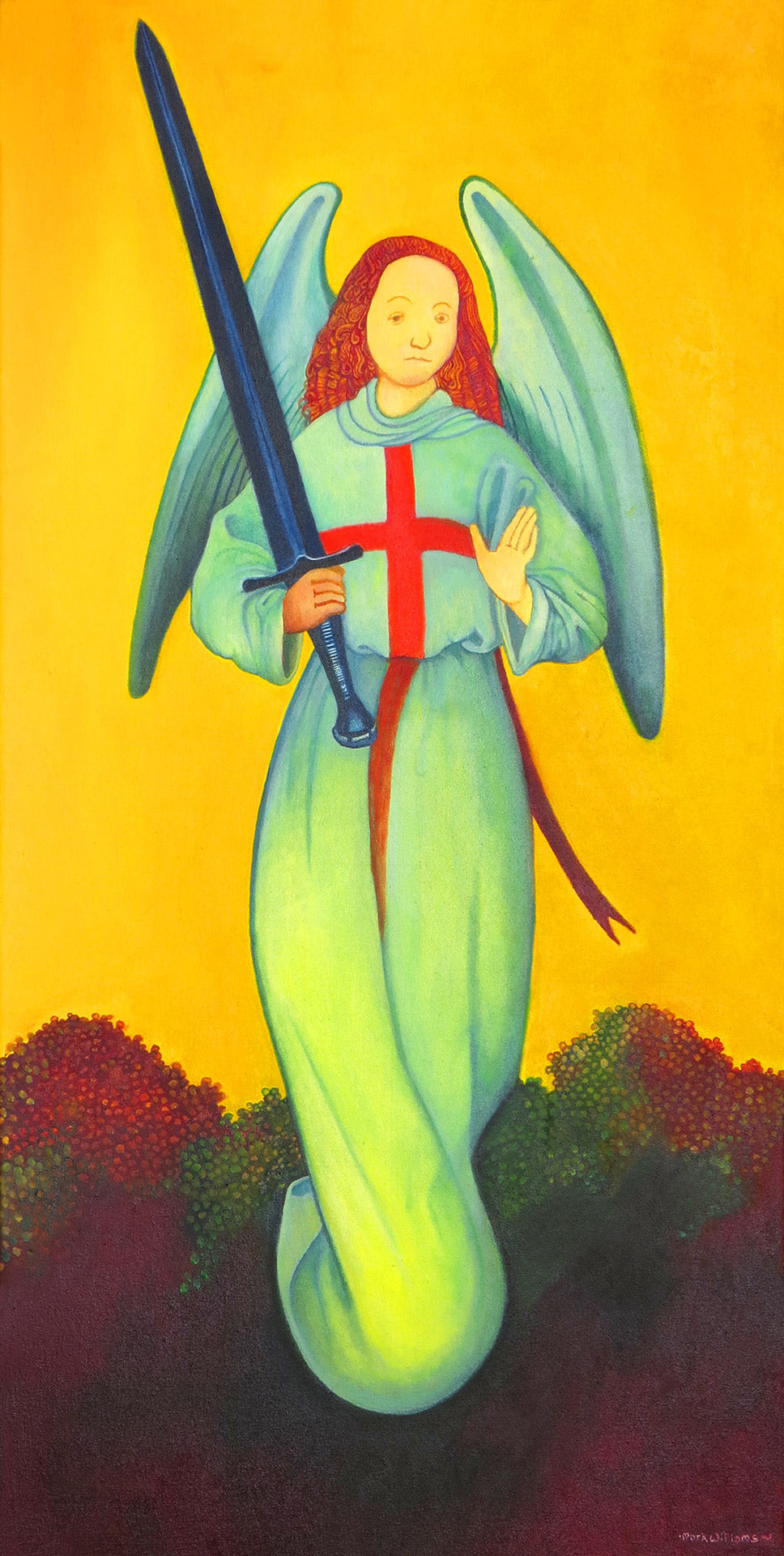 “Saint George” - The Saint is mentioned in Arthur Machen’s Short Story “The Bowmen” which inspired the myth of “The Angels of Mons”: “Ah ! Saint George ! Saint George ! Ride on ! Heaven’s Knight - save us !”